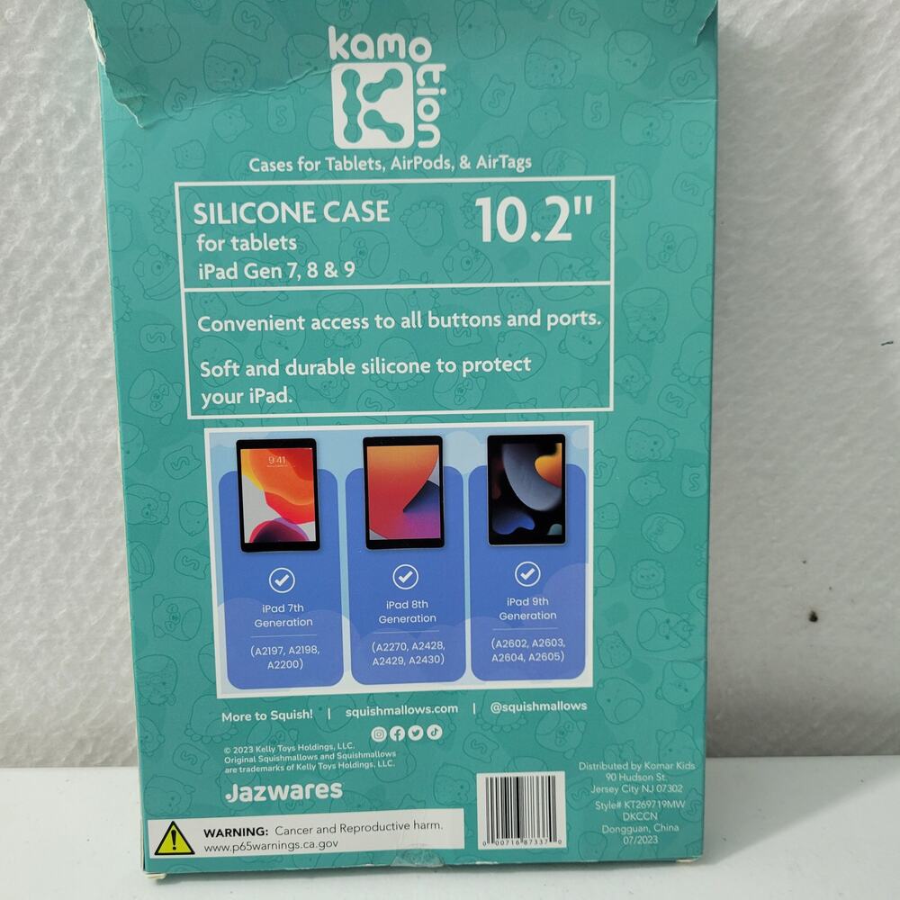 Original Squishmallows 3D Silicone 10.2 Case for Ipad Gen 7, 8, & 9 112624-1M1 - Picture 2 of 4